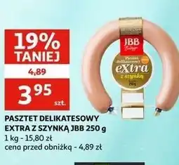 Auchan Pasztet delikatesowy extra z szynką Jbb Bałdyga oferta