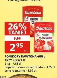 Auchan Pomidory krojone z czosnkiem Dawtona oferta