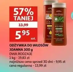 Auchan Odżywka do włosów żółtko i olej rycynowy Joanna Tradycyjna Receptura oferta