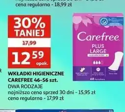Auchan Wkładki higieniczne large fresh Carefree Plus oferta