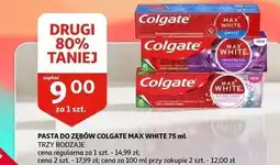 Auchan Pasta do zębów bye stains Colgate Max White oferta