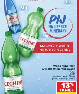 Carrefour Woda mineralna Cechini Muszyna oferta