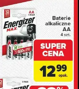 Carrefour Baterie alkaliczne Energizer MAX AA oferta