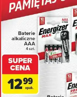Carrefour Baterie alkaliczne Energizer MAX oferta