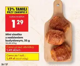 Biedronka Mini ciastko z nadzieniem budyniowym, 35 g oferta