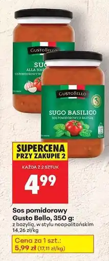 Biedronka Sos pomidorowy Gusto Bello, 350 g oferta