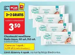 Biedronka Chusteczki nawilżane Dada Aqua, 50 szt./52 szt oferta
