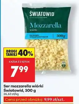 Biedronka Ser Mozzarella wiórki Światowid, 300 g oferta