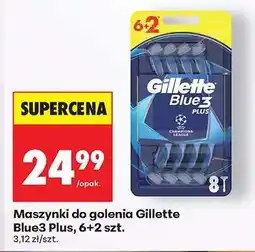 Biedronka Maszynki do golenia Gillette Blue3 Plus, 6+2 szt oferta
