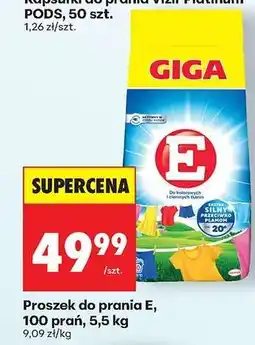 Biedronka Proszek do prania E, 100 prań, 5,5 kg oferta
