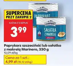 Biedronka Paprykarz szczeciński lub sałatka z makrelą Marinero, 330 g oferta