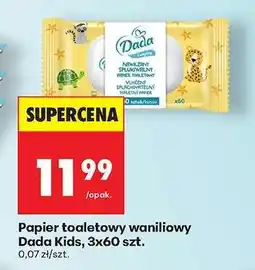 Biedronka Papier toaletowy waniliowy Dada Kids, 3x60 szt oferta