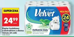 Biedronka Papier toaletowy z ekstraktem z aloesu Velvet, 24 rolki oferta