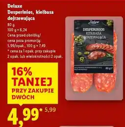 Lidl Deluxe Desperinios, kiełbasa dojrzewająca oferta