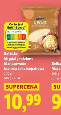 Lidl Belbake Migdaly mielone blanszowane lub masa marcepanowa oferta