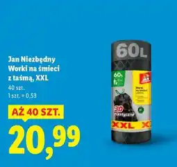 Lidl JAN NIEZBĘDNY Worki na śmieci z taśmą, XXL oferta