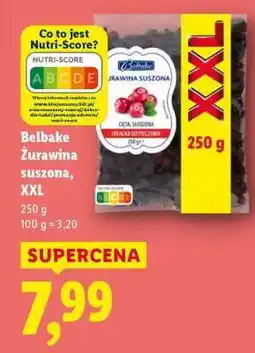 Lidl Belbake Żurawina suszona, XXL oferta