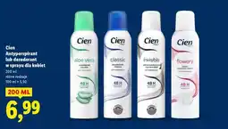Lidl Cien Antyperspirant lub dezodorant w sprayu dla kobiet oferta