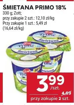 Stokrotka Śmietana Primo 18% Zott oferta