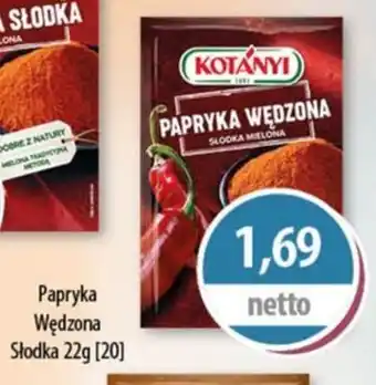 DUO-TES Papryka Wędzona Słodka kotanyi oferta