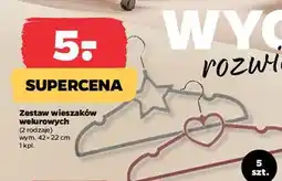Netto Zestaw wieszaków welurowych 42 x 22 cm oferta