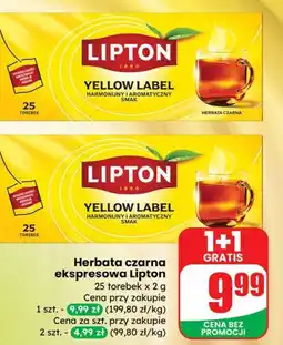 Dino Herbata czarna ekspresowa Yellow Label Lipton oferta