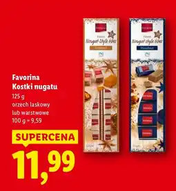 Lidl Kostki nugatu kokos orzech laskowy Favorina oferta