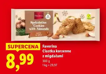 Lidl Ciastka korzenne z migdałami Favorina oferta