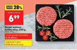 Biedronka Burger wołowy 200 g Kraina Mięs oferta
