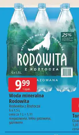 E.Leclerc Woda delikatnie gazowana Rodowita Z Roztocza oferta