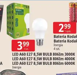 E.Leclerc Żarówka led a60 e27 8.5w 6000 k Inergia oferta