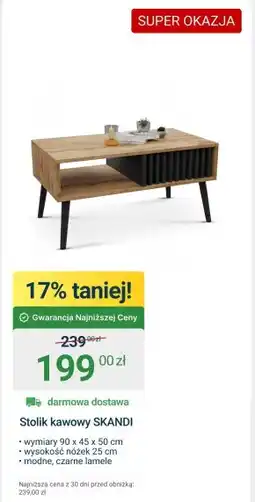 ERLI Stolik kawowy Skandi oferta
