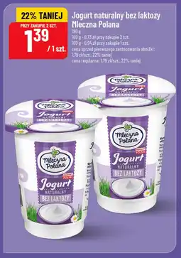 Polomarket Jogurt naturalny bez laktozy Mleczna Polana 190g oferta