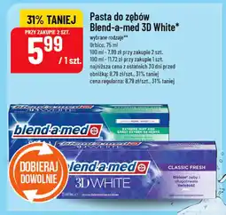 Polomarket Pasta do zębów Blend-a-med 3D White oferta