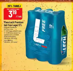 Polomarket Piwo Lech Premium lub Free Lager 0% oferta