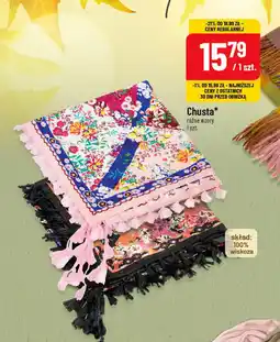 Polomarket Chusta (różne wzory, skład: 100% wiskoza, wzory kwiatowe, z frędzlami) oferta