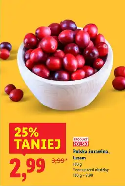 Lidl Żurawina polska luzem Lidl oferta