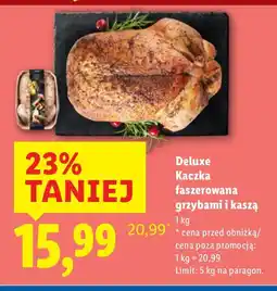 Lidl Kaczka faszerowana grzybami i kaszą Deluxe Lidl oferta