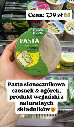 Intermarche Pasta słonecznikowa czosnek & ogórek LaVica Food oferta