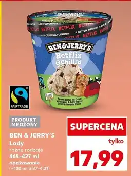 Kaufland Lody BEN & JERRY'S różne rodzaje oferta