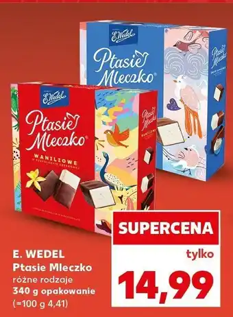 Mleczko ptasie E. Wedel różne rodzaje 340 g opakowanie