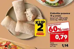 Kaufland Ciabatta pszenna 75 g sztuka Kaufland oferta