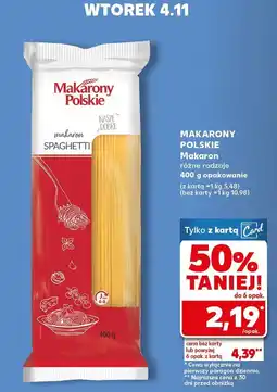 Kaufland Makaron MAKARONY POLSKIE Makaron Spaghetti oferta