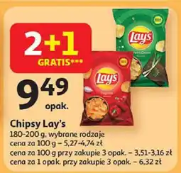 Auchan Chipsy wybrane rodzaje Lay's oferta
