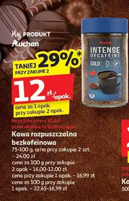 Auchan Kawa rozpuszczalna bezkofeinowa Auchan oferta