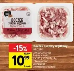 Intermarche Boczek surowy wędzony słupki Intermarche Prosto Z Wędliniarni oferta