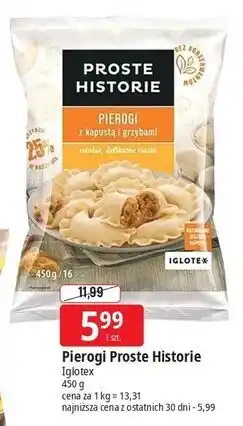 E.Leclerc Pierogi z kapustą i grzybami Iglotex Proste Historie oferta
