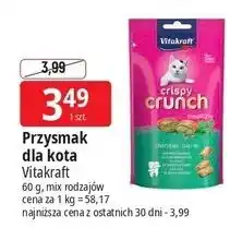 E.Leclerc Przysmak dla kota z olejkiem miętowym Vitakraft Crispy Crunch oferta