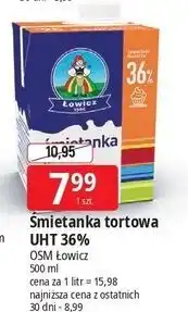 E.Leclerc Śmietanka uht 36 % Łowicz 1906 Łowicka oferta