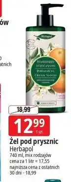 E.Leclerc Żel pod prysznic rewitalizujący pomarańcza i olejek neroli Herbapol oferta